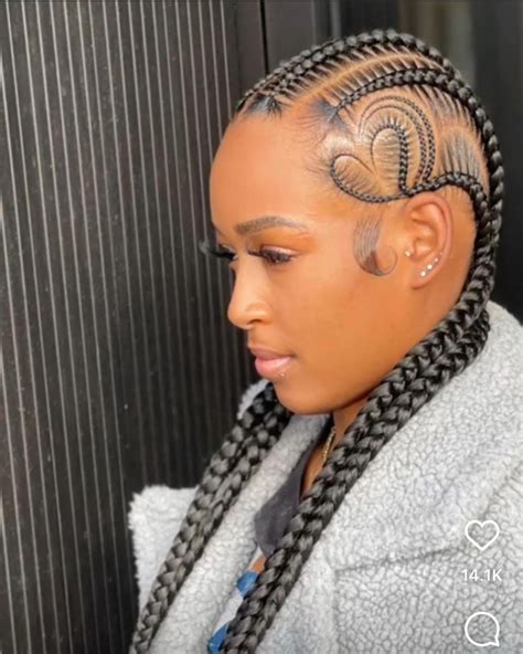 Lemonade Braids With Two Hearts