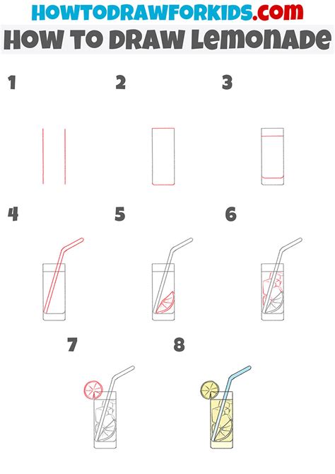 Lemonade Drawing Step By Step