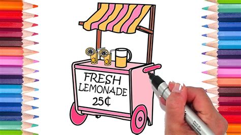 Lemonade Stand Drawing Easy