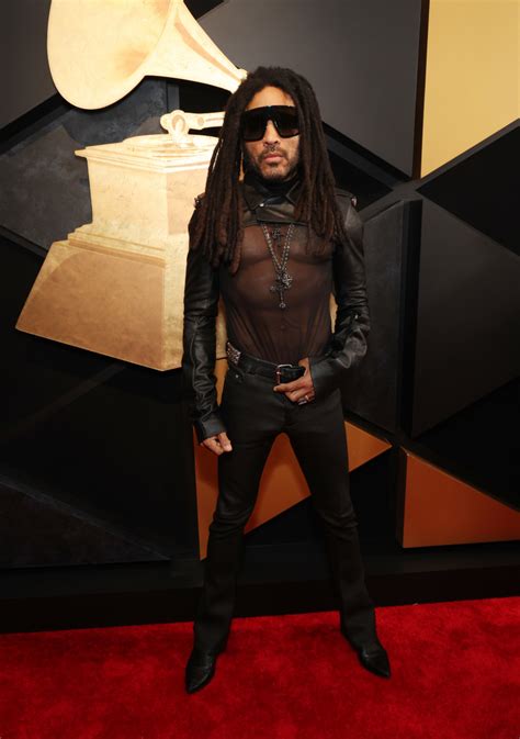 lenny kravitz grammys 2024 red carpet