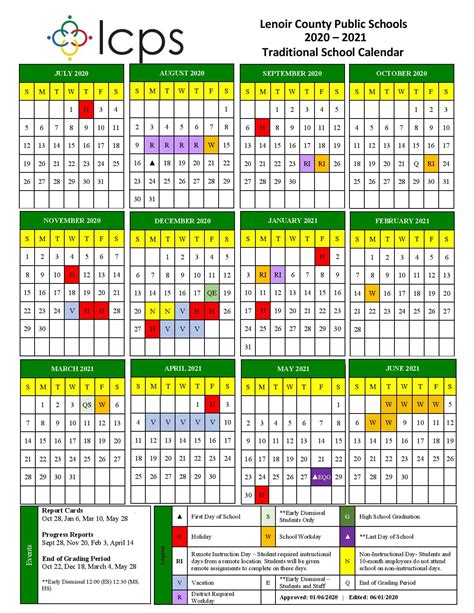Lenoir County Public Schools Calendar