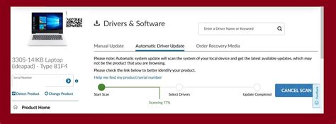 lenovo driver update failed