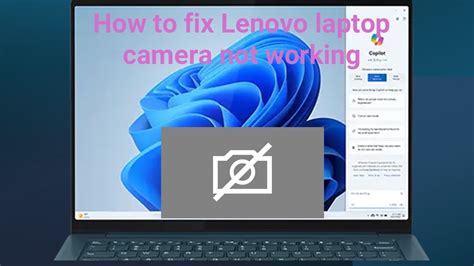 lenovo laptop camera does not work