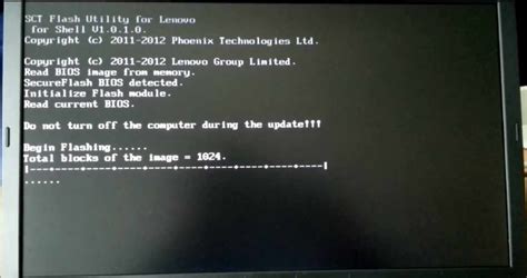 lenovo thinkpad bios update black screen