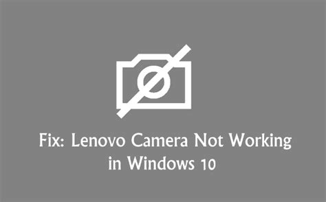 lenovo yoga 730 camera not working