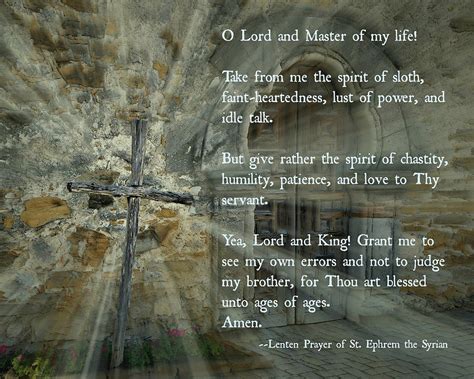 lenten prayer of st. ephrem the syrian