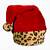 leopard print santa hat
