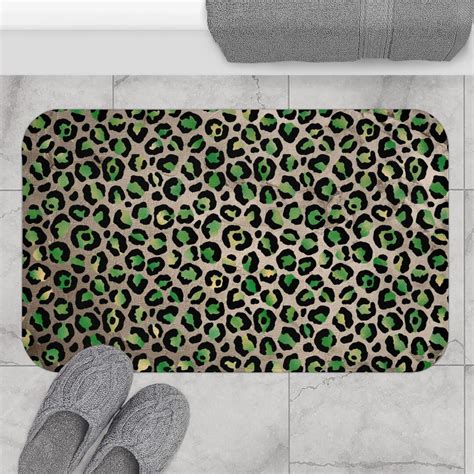 Leopard Bath Rug Beige
