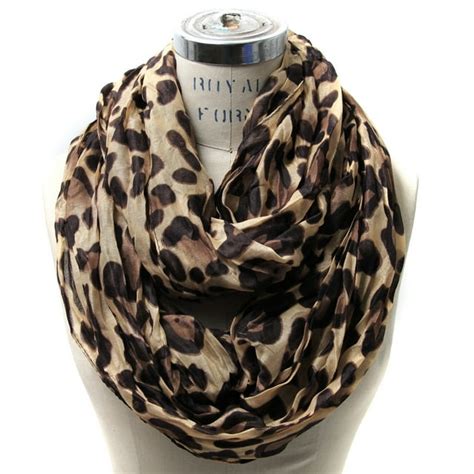 Leopard Print Infinity Scarf Silk