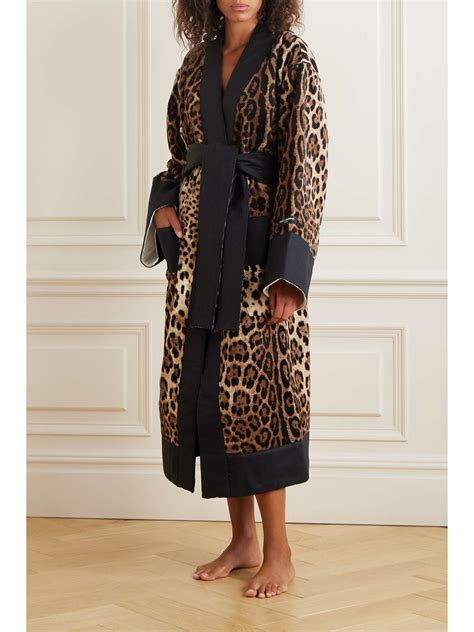 Leopard Print Towel Robe