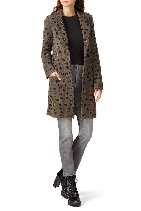 Leopard Sweater Coat
