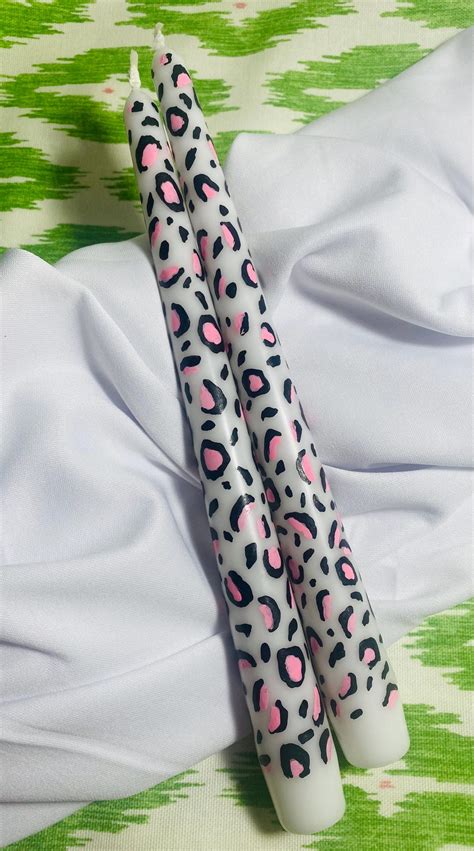 Leopard Taper Candles