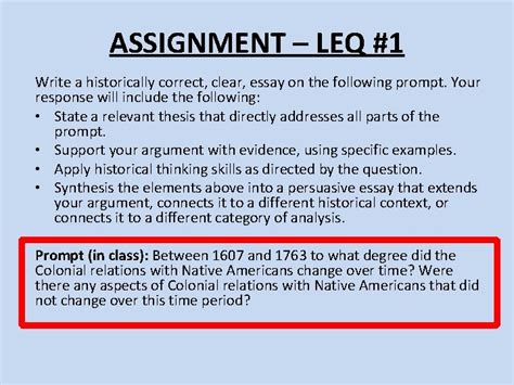 leq meaning apush