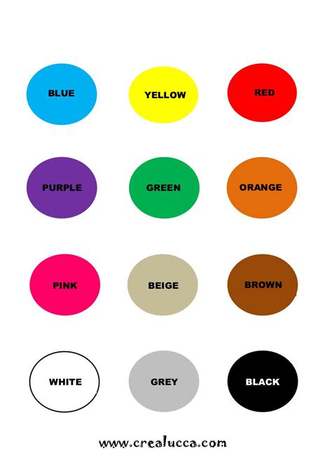 English Colours Fiche Eleve par Link Fichier PDF