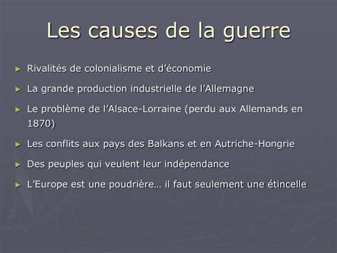 les causes des guerres