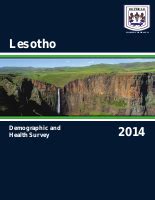 lesotho demographic health survey 2014