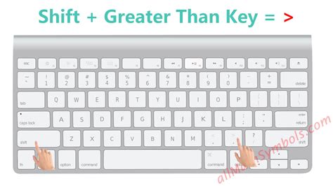 less than greater than symbol on keyboard
