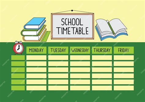 Lesson Timetable Printable