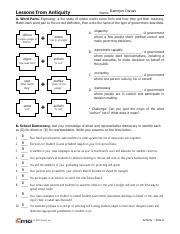 About Lessons From Antiquity Answer Key More