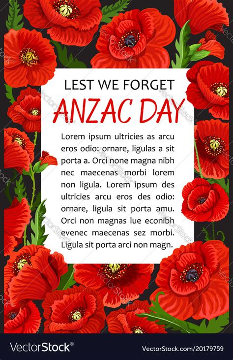 lest we forget anzac day poster