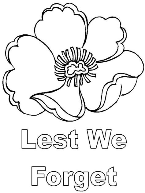 lest we forget colouring