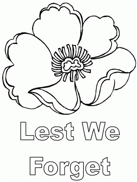 lest we forget colouring pages