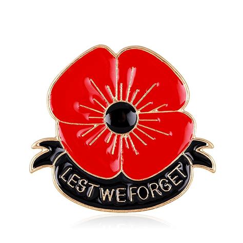 lest we forget poppy pin meaning