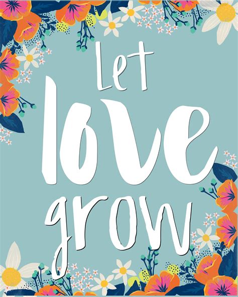 Let love grow sign printable succulent favors wedding favors sign