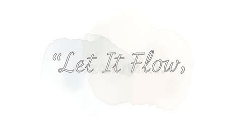 Let It Flow Illustration