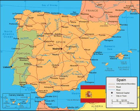 letak spanyol sebagai negara melintasi eropa