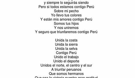 Letra de Contigo Perú de Arturo "Zambo" Cavero & Oscar Aviles | Musixmatch