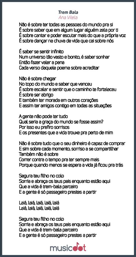 letra da musica trem bala