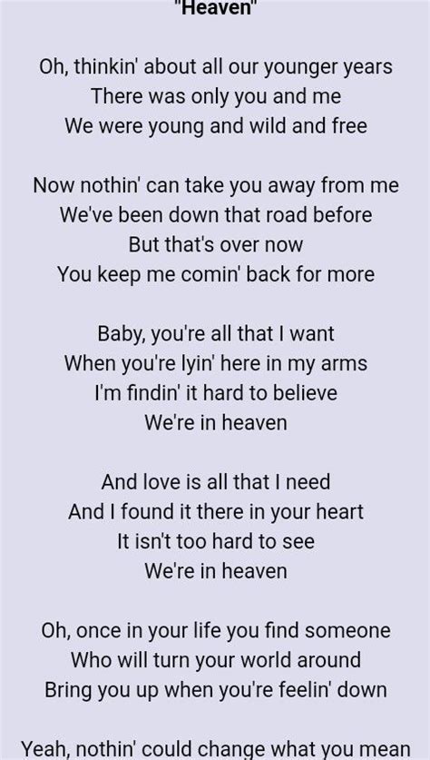 letra de bryan adams heaven nebesa