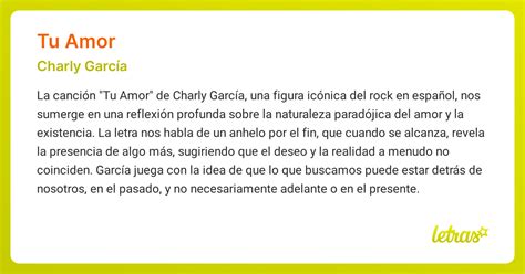 letra de tu amor charly