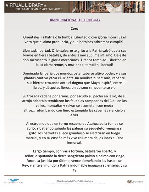 letra del himno nacional uruguayo