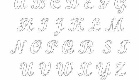 PATRONES LETRAS | Moldes de letras abecedario, Letras cursivas, Moldes