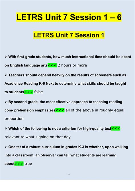 letrs unit 7 session 5