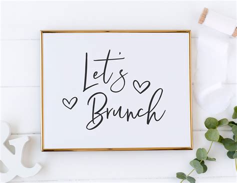 Lets Brunch Banner Printable