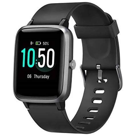 Smart Watch Fitness Tracker With Heart Rate Monitor Ip68 Black