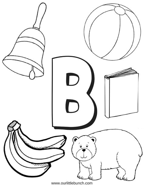 Letter B Printable Beautiful Alphabet Letter B Template for Kids