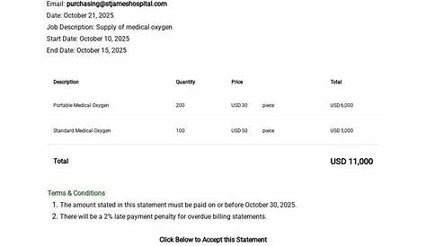 Billing Statement Template in Word - FREE Download | Template.net