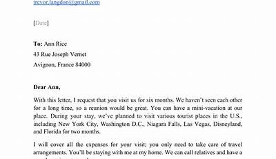Letter Of Invitation To Usa Sample