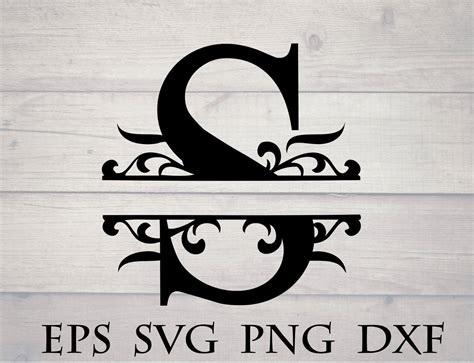 Split Monogram Background Svg Layered SVG Cut File High Quality