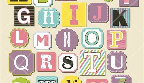 Alphabet Stickers of Magazines Clip Art Set – Daily Art Hub – Free Clip