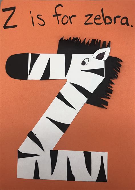 Z is for Zebra Letter of the Week Preschool Craft