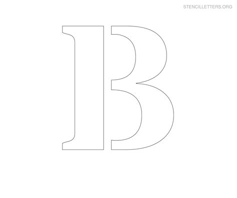 Letter B Printable Stencil