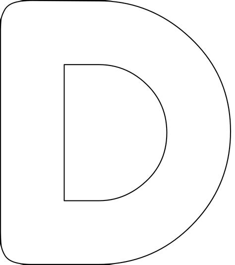 Letter D Stencil Printable