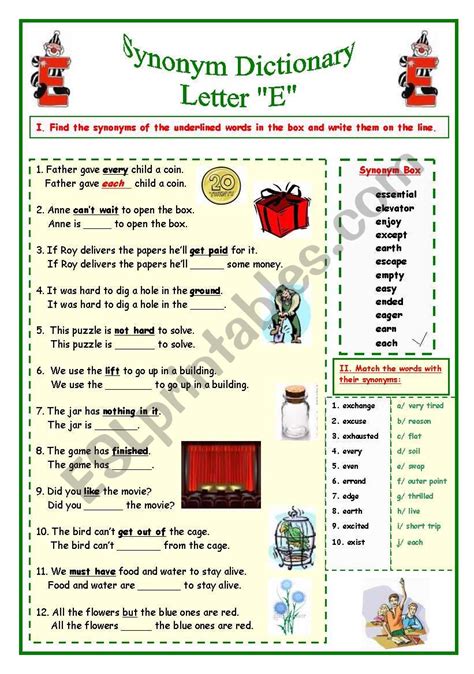 Letter E In Dictionary