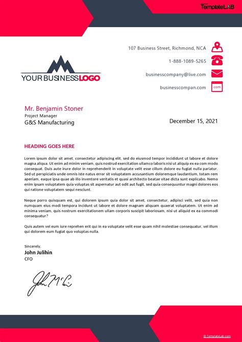 Corporate Letterhead Templates 000580 Template Catalog