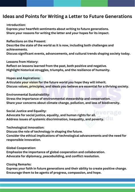 Scrisoarea 1: O moștenire pentru generațiile viitoare